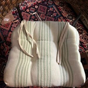 2 Striped Seat Cushions with ties